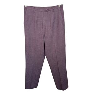Pendleton Wool Trousers Womens Sz 10 Purple Textured High Rise Pants Whimsigoth